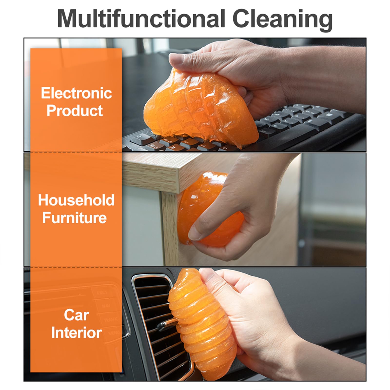 **ASFSKY Car Cleaning Gel - Auto Detailing Putty for Dust Removal from Air Vents, Dashboard & Cup Holders | Reusable Car Interior Cleaner for Deep Cleaning | Perfect for Cars, Trucks & SUVs**    *(Use Case: Ideal for quick car detailing, removing stubborn dust from tight spaces, and keeping your vehicle's interior spotless.)*