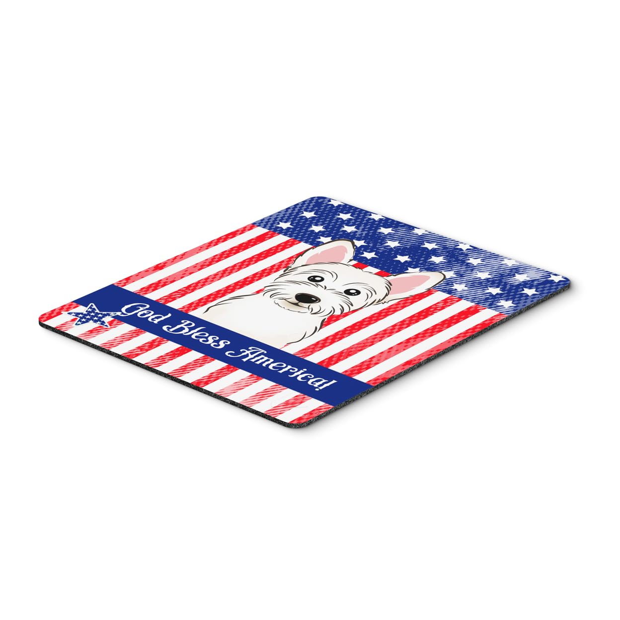 American Flag & Westie Mouse Pad - Large Washable Non-Slip Desk Mat for Home Office, Gaming & Computer Work | Heat-Resistant Hot Pad & Trivet for Kitchen Use