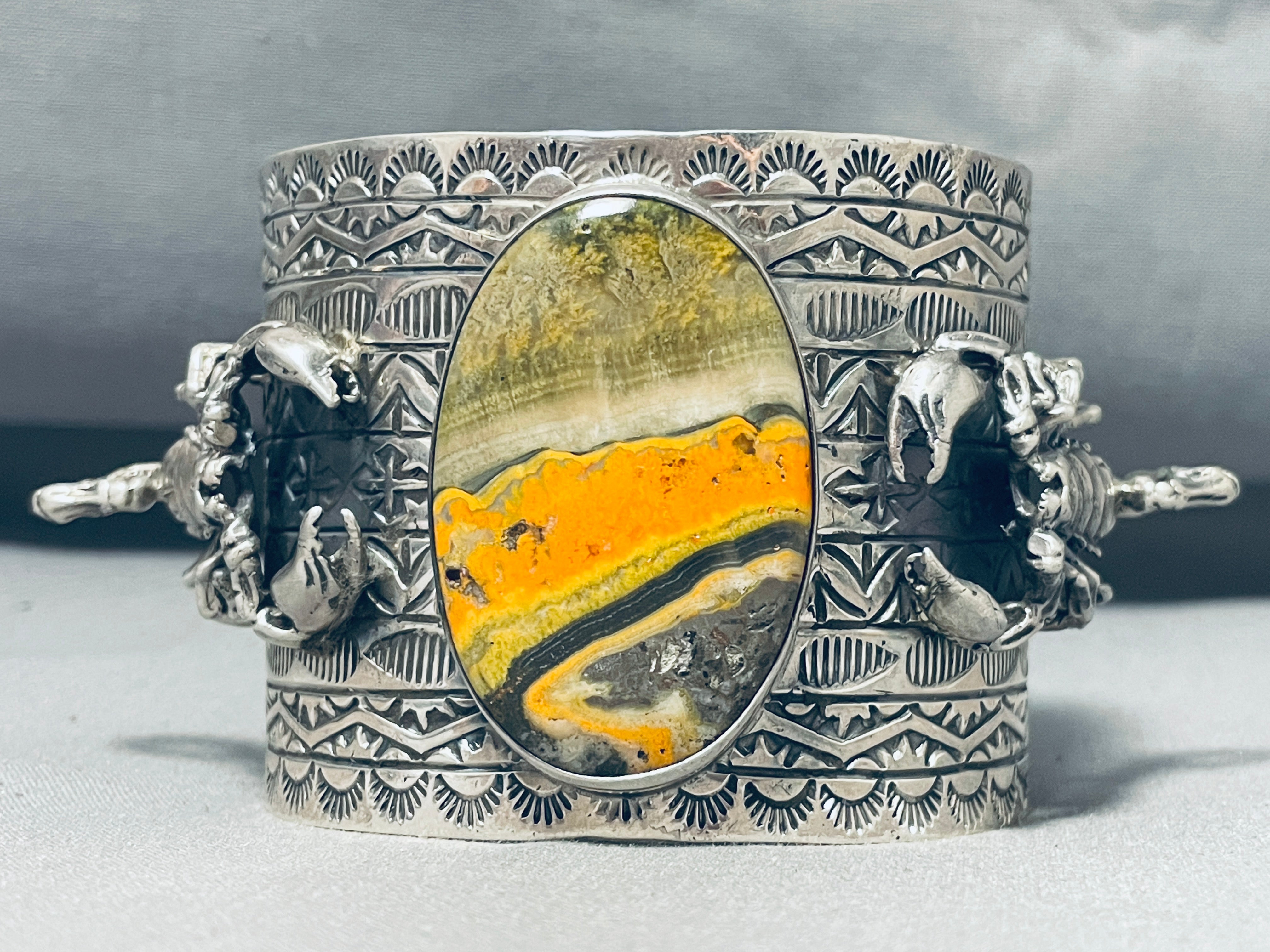 114 Grams Unique San Felipe Scorpion Sterling Silver Cuff Bracelet - Handmade Mexican Jewelry for Women, Boho Chic Accessory for Parties & Special Occasions