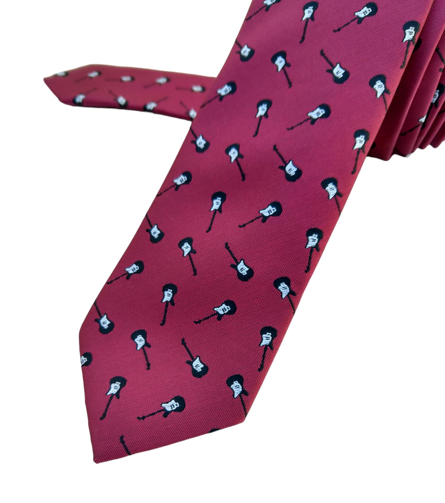 Stylish Guitar Tie for Men - Perfect Gift for Guitarists & Bassists - Electric Guitar Necktie for Musicians & Music Lovers - Ideal for Concerts, Gigs, and Music-Themed Events