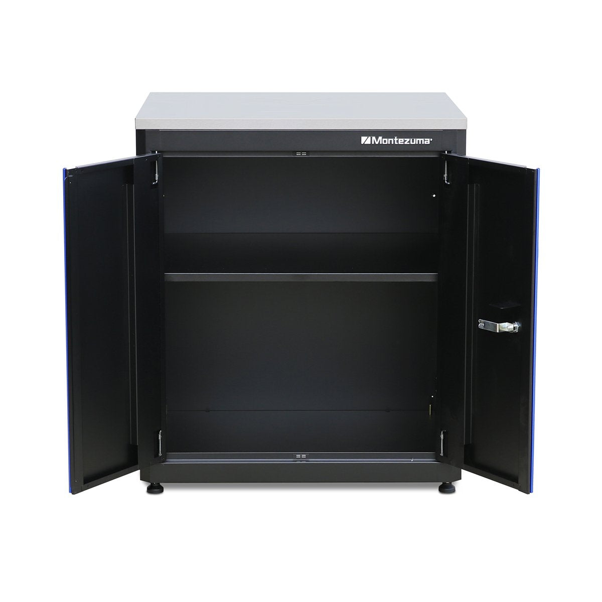 Montezuma 2-Door Base Kitchen Cabinet with Stainless Steel Countertop - Perfect for Modern Kitchens, Bathrooms & Laundry Rooms