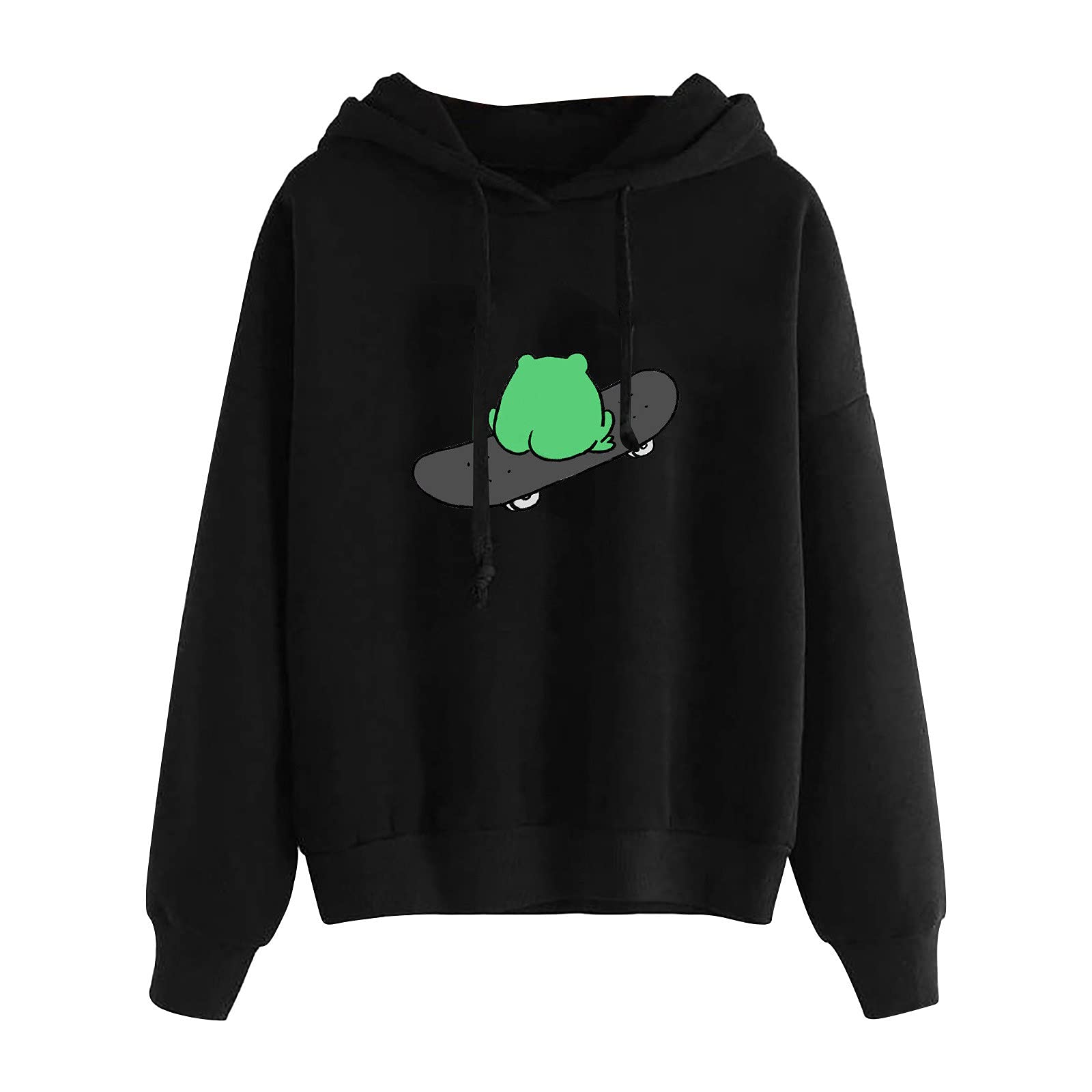 Women's Casual Long Sleeve Printed Hooded Sweater with Zipper - Stylish Zip Up Jacket & Tunic for Everyday Wear, Outdoor Activities and Layering Outfits