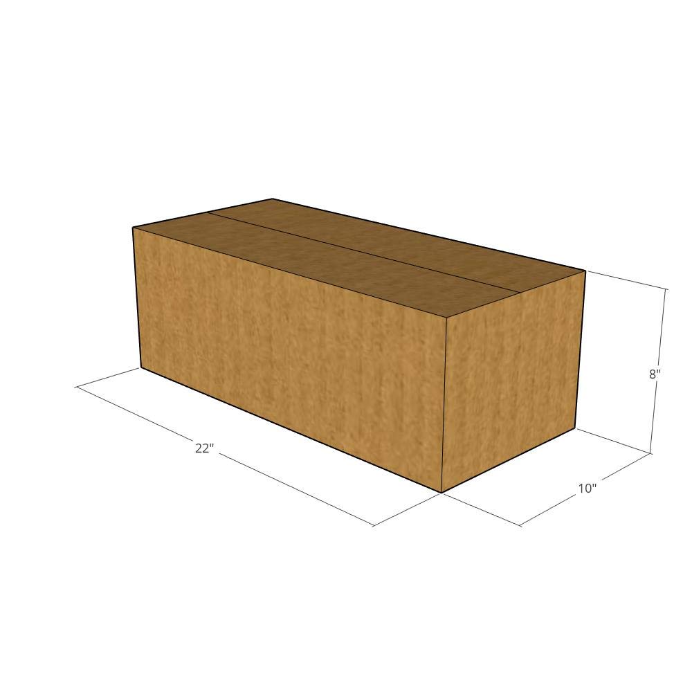 200 New Corrugated Shipping Boxes 22x10x8 Inches - 32 ECT Strength - Durable Moving & Storage Boxes for Home, Office & Ecommerce Shipping