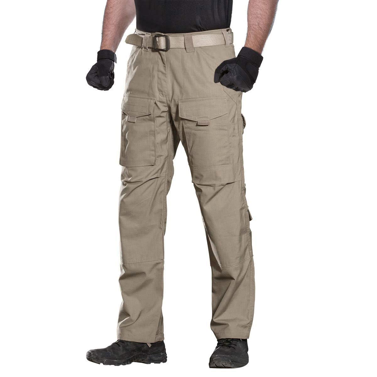 FREE SOLDIER Men's Tactical Cargo Pants - Ripstop Military Combat Pants for Outdoor, Hiking & Work | Lightweight Durable EDC Pants for Adventure, Camping & Daily Wear