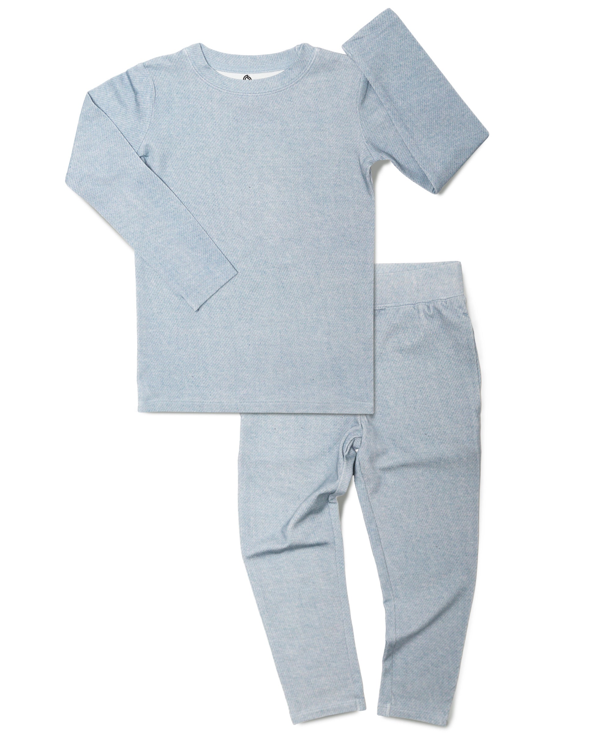 Stylish Light Blue Denim Print Two Piece Set - Trendy Women's Outfit for Casual Wear, Summer Fashion & Street Style