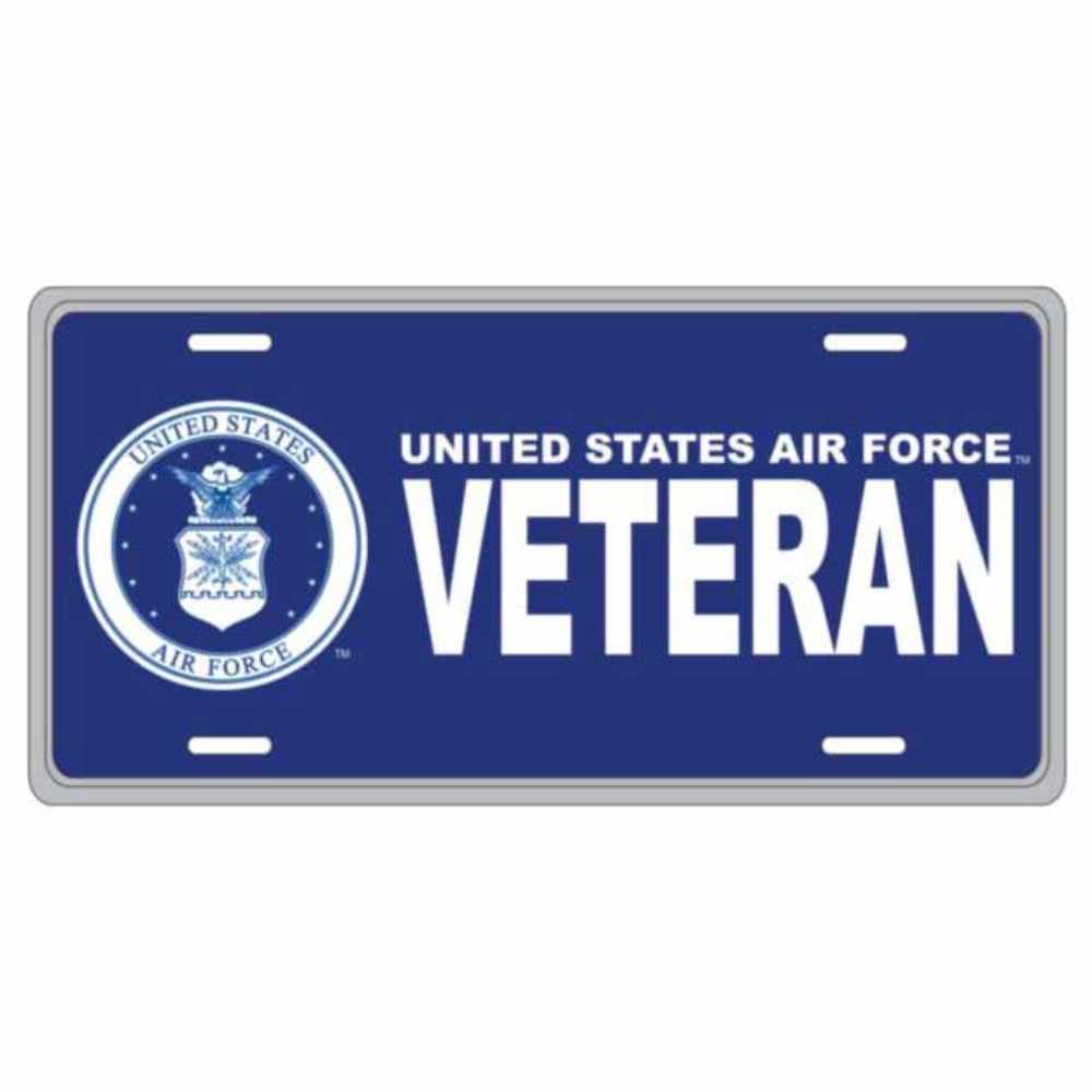 US Air Force Veteran License Plate Frame - Custom Military Car Tag Holder for Veterans & Supporters - Perfect for Cars, Trucks & Motorcycles to Show Patriotism