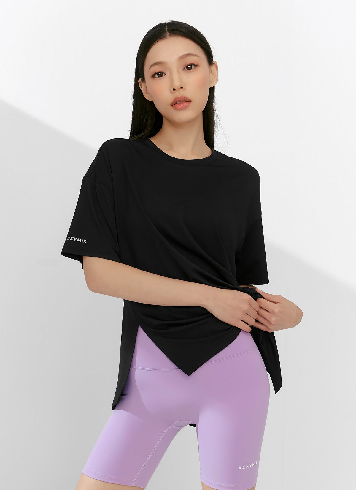 Lightweight Ice Feather 2.0 Unbalanced Loose Fit Short Sleeve T-Shirt for Women - Perfect for Casual Wear, Summer Outfits & Street Style Fashion