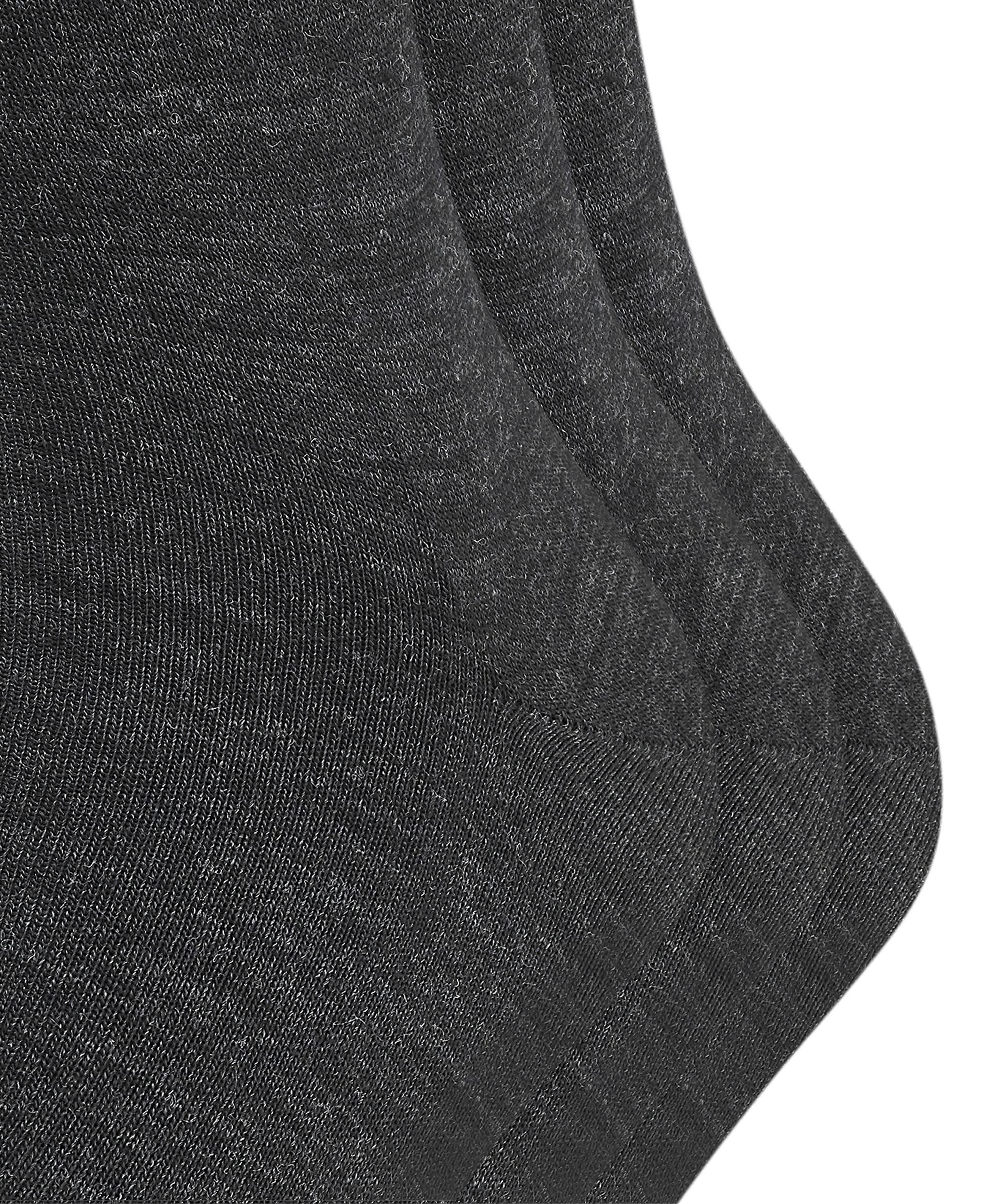 FALKE Men's Merino Wool Cotton Dress Socks 3-Pack - Mid-Calf Business Socks for Travel & Office - Soft & Breathable Comfort for Professionals
