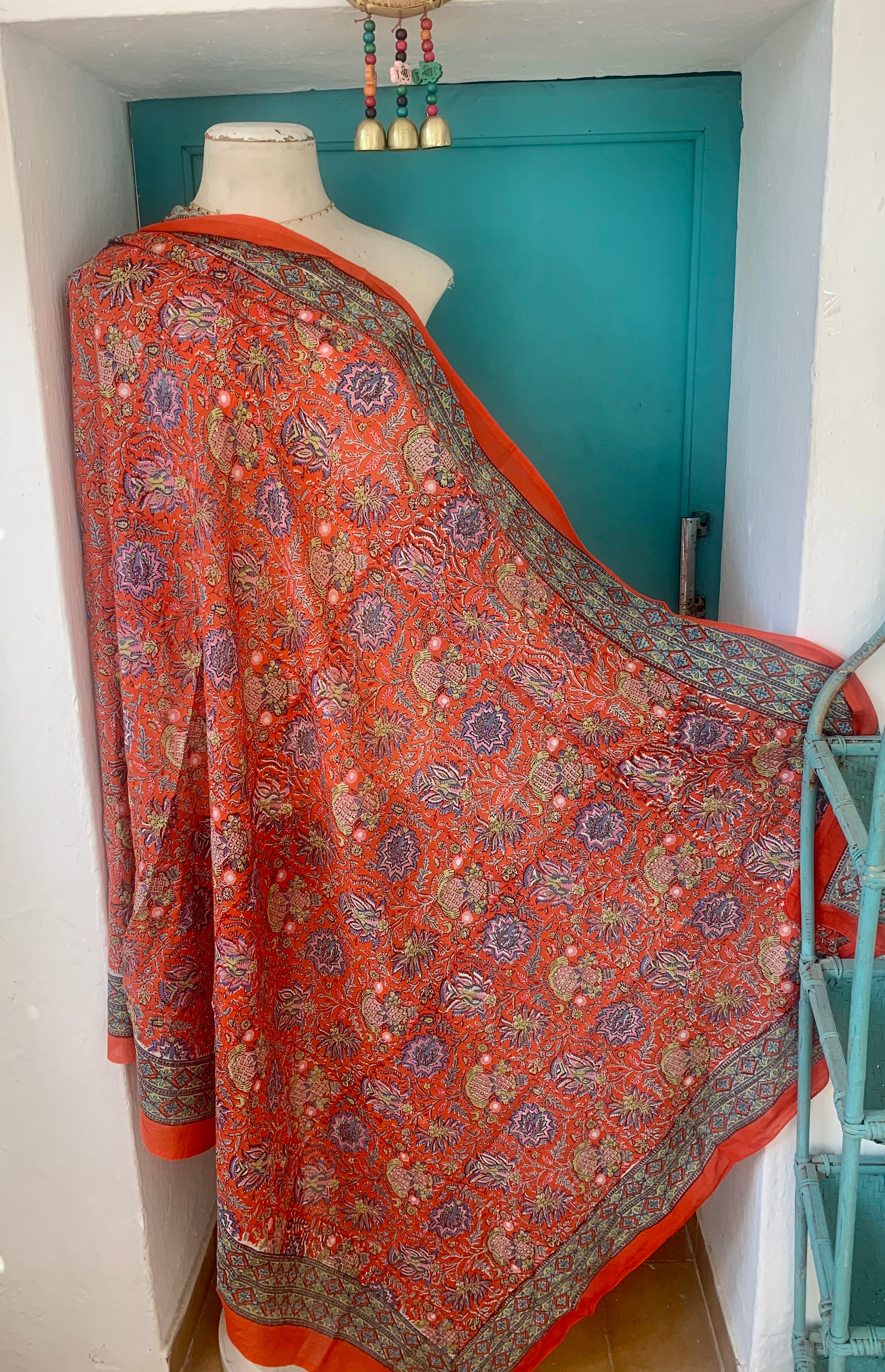 Stylish Block Print Cotton Sarong Pareo Shawl - New Collection for Beach, Pool, and Summer Fashion