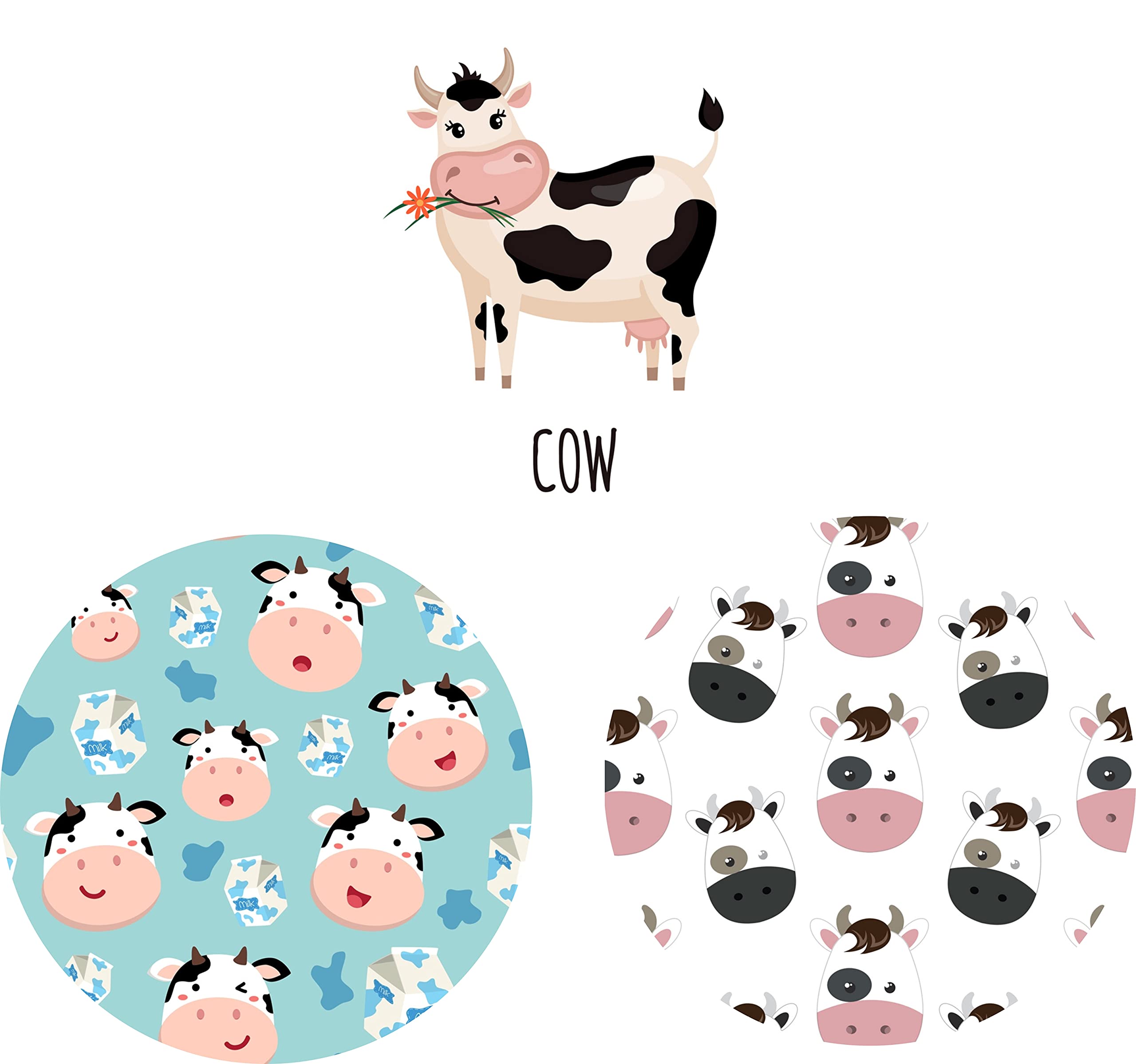 Cute Cow Phone Holder (3 Pack) - Expandable Grip Stand for Smartphones & Tablets - Perfect for Desk & Car Use