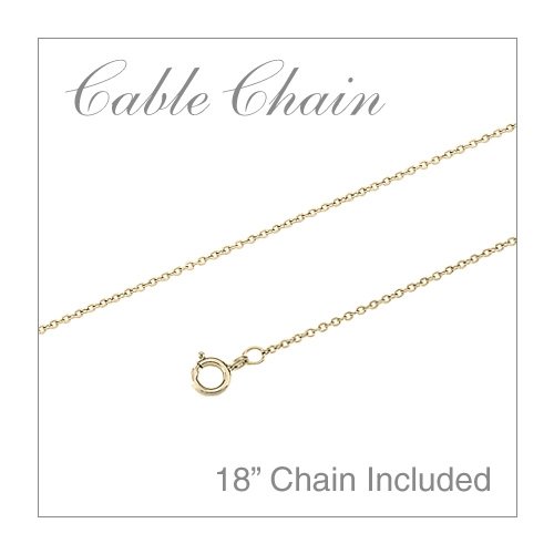14K Yellow Gold Round Sapphire Baby Bootie Pendant Necklace - 18