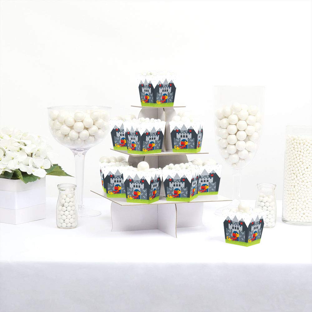 Big Dot of Happiness Calling All Knights & Dragons - 12-Piece Medieval Party Favor Box Set for Candy & Treats | Perfect for Birthday Parties, Themed Events & Fantasy Celebrations
