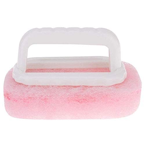 WorldCare® Sponge Eraser - Bath Brush & Tile Scrubber for Shower, Kitchen & Household Cleaning - Non-Scratch Pot Scrubber & Bathroom Cleaning Sponge (Pink) - Perfect for Sinks, Tubs, Dishes & Tough Stains