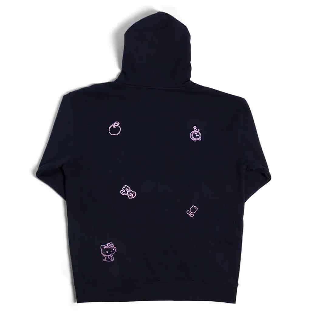 Sanrio Hello Kitty Girls' All Over Print Hoodie - Navy Blue Pullover for Casual Wear & Anime Fans