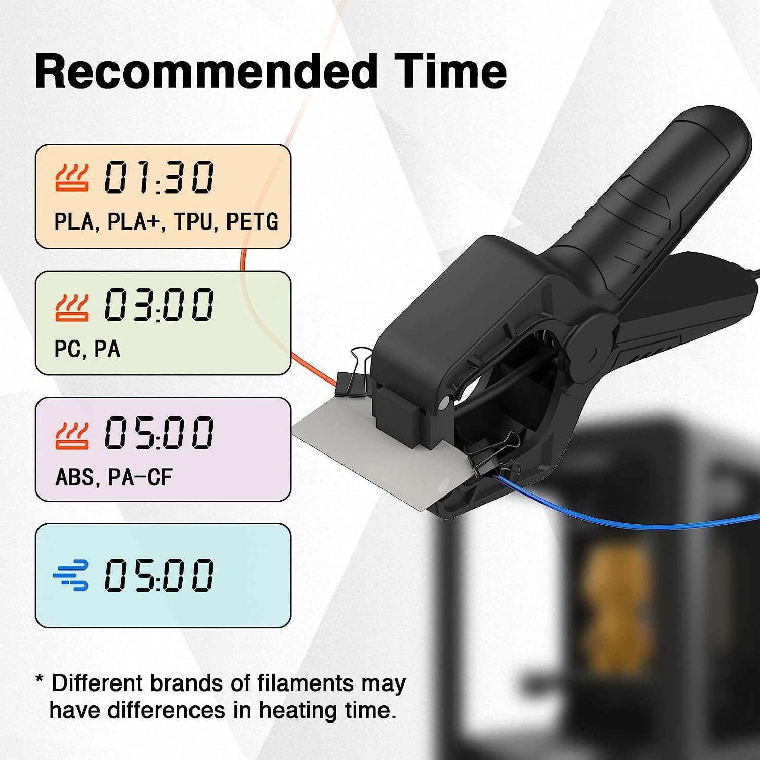 1.75mm 3D Printer Filament Connector & Splicer Tool - Universal Filament Welder for PLA/ABS/PETG/TPU/PC/PP/HIPS - Easy to Use Broken Filament Repair Kit - Perfect for 3D Printing Enthusiasts & Professionals