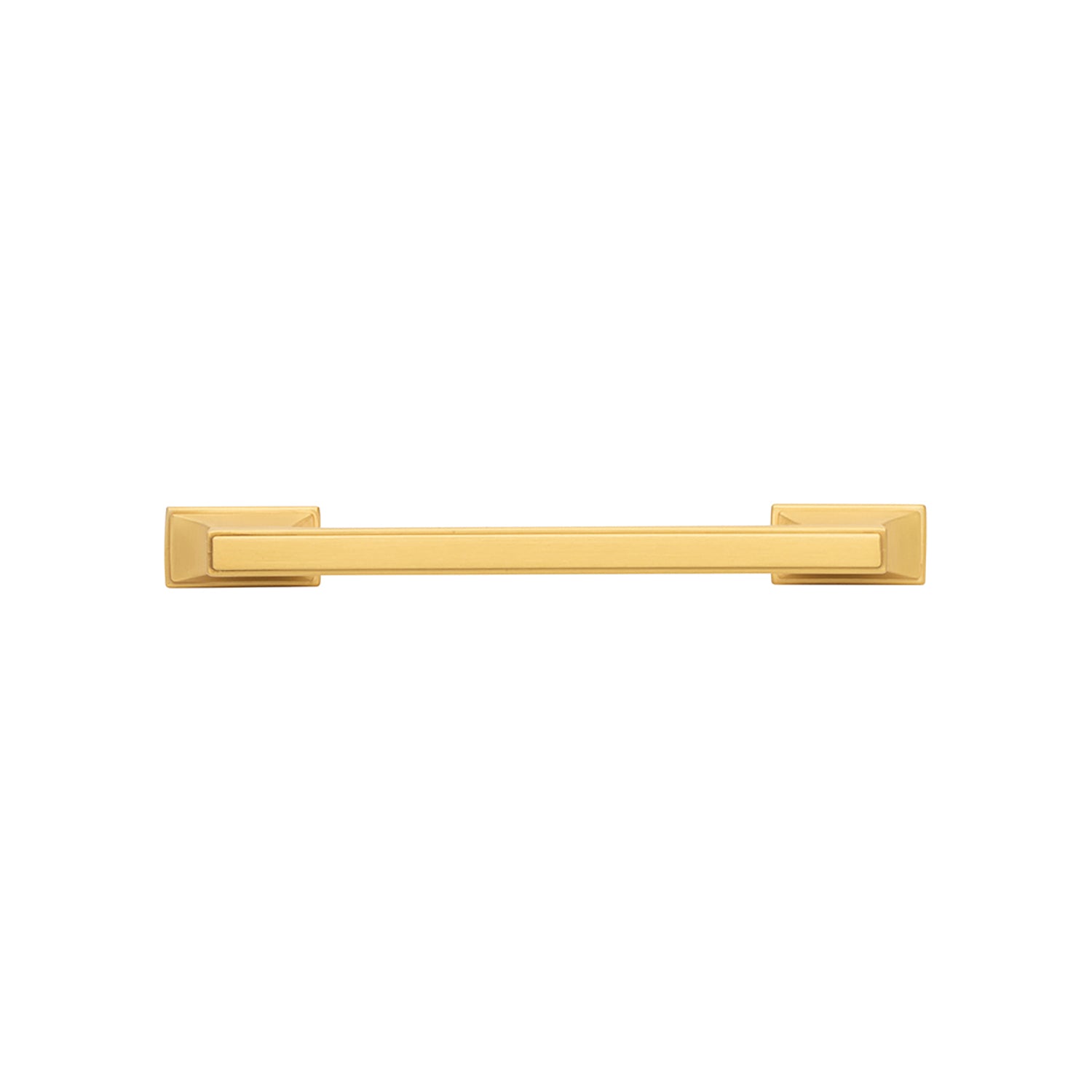 5 1/16 Inch (128mm) Brownstone Pull - Brushed Golden Brass Cabinet Handle for Kitchen & Bathroom - Perfect for Drawers, Cabinets and Furniture Hardware