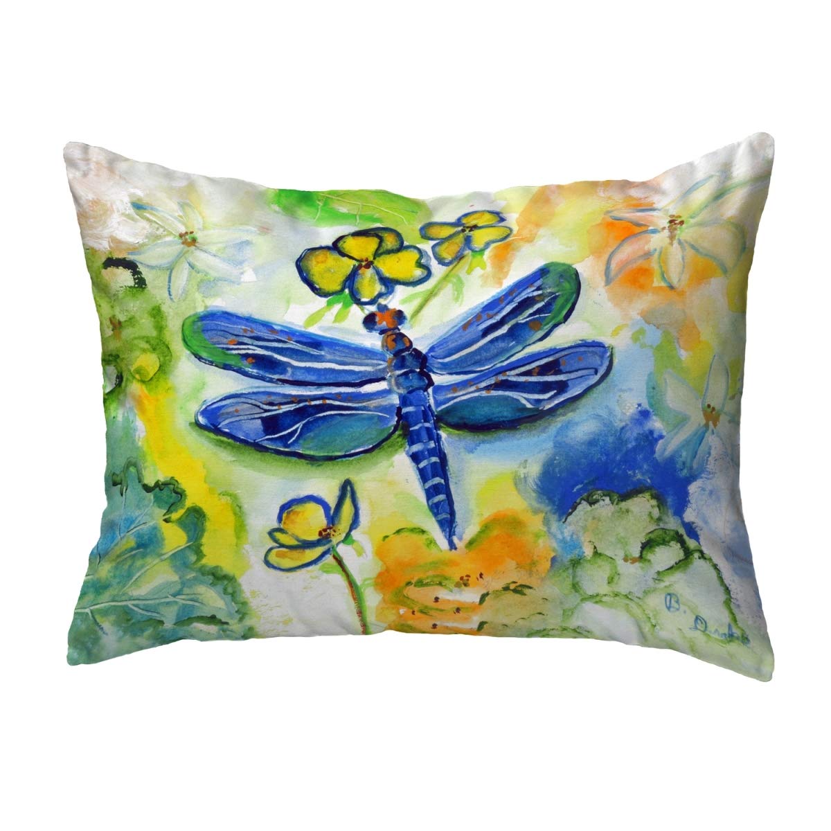 Betsy Drake KS817 Decorative Throw Pillow 11x14 Inches - Soft Multi-Color Cushion for Sofa, Bed, Living Room & Home Decor
