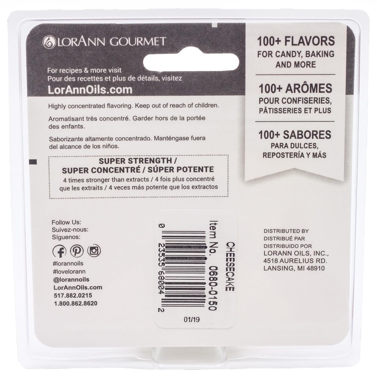 Lorann Oils Cheesecake Flavoring - 2 Pack (0.125 oz Each) - Premium Candy & Baking Flavor Extract for Cakes, Cookies, Frostings & DIY Desserts