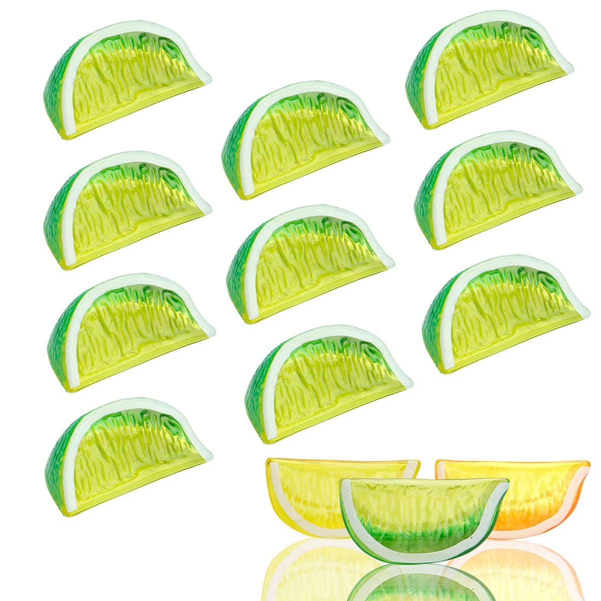 30 PCS Artificial Lemon Blocks - Realistic Fake Lemon Decor, Plastic Fruit Models for Home Kitchen, Party & Wedding Decoration, Photography Props - Green (Perfect for Table Centerpieces, DIY Crafts & Themed Events)