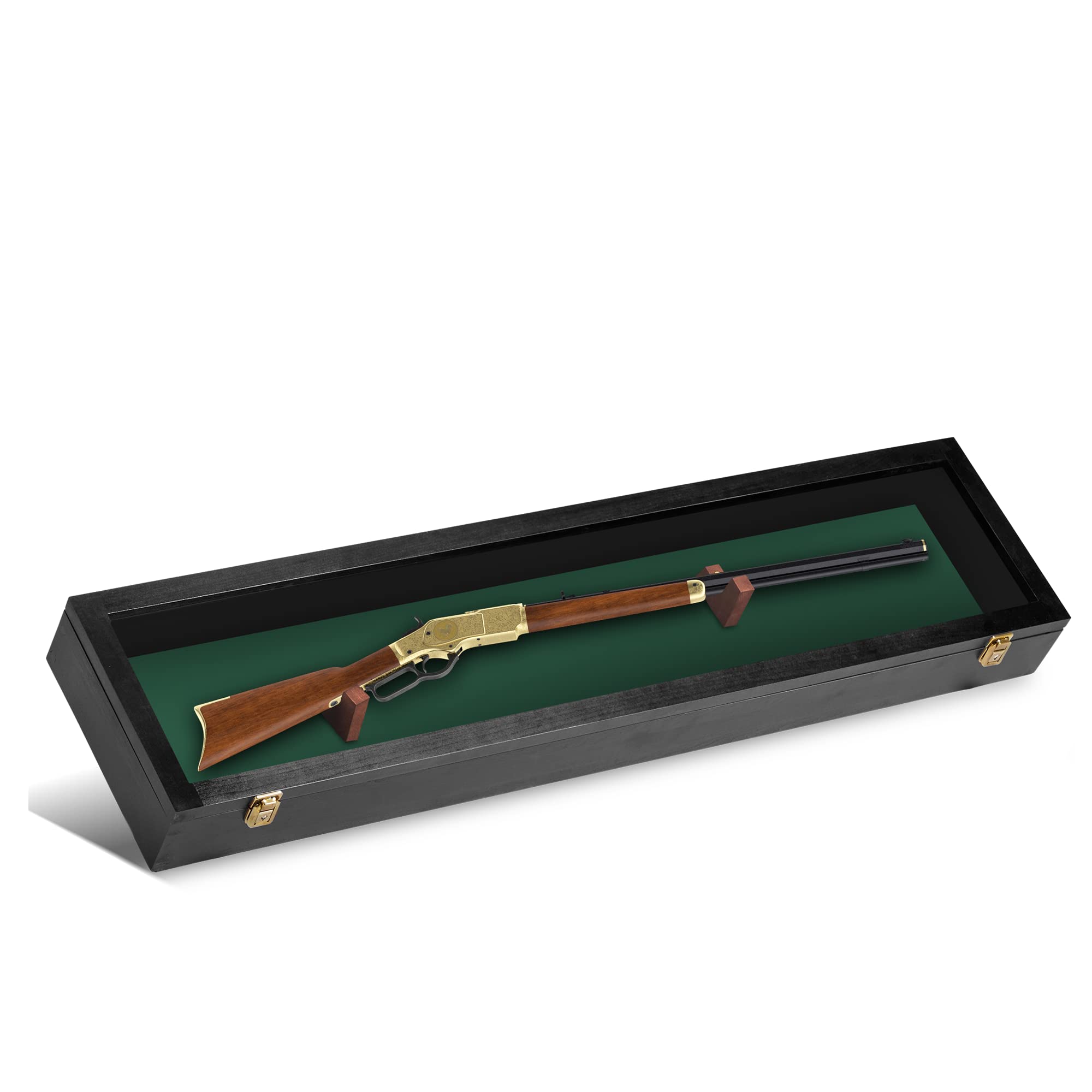 Lockable Gun Display Case for Rifles & Shotguns - Acrylic Door Wall Mount Cabinet for Firearms & Swords - Secure Storage for Home, Office, or Gun Range