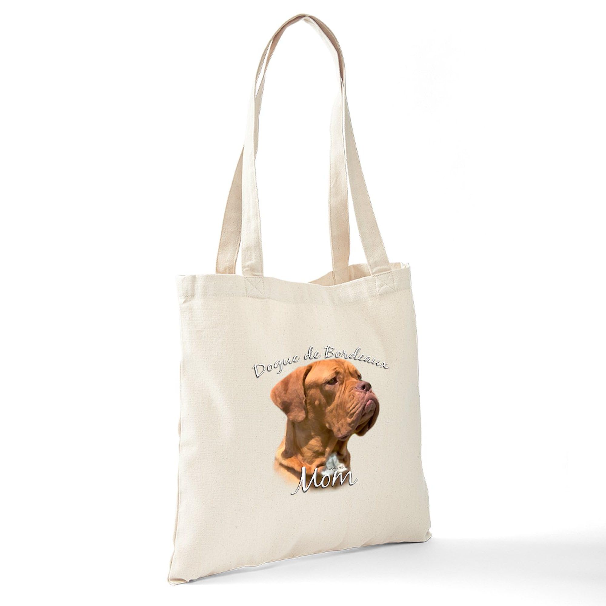 Dogue Mom2 Tote Bag - Natural Canvas Reusable Shopping Bag for Women | Eco-Friendly Grocery Tote, Perfect for Beach, Market & Everyday Use