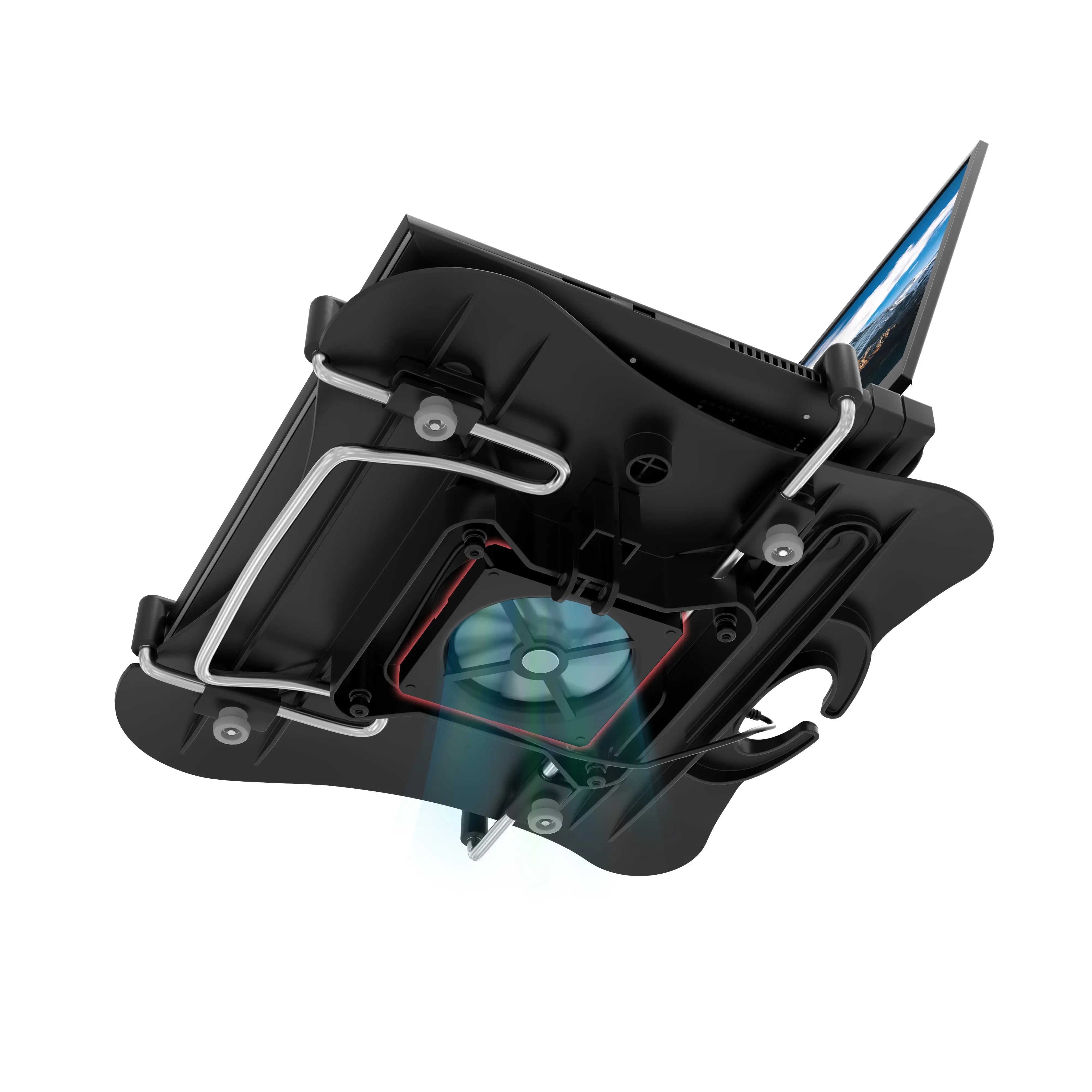 Portable Cooling Fan with VESA Mount - Adjustable Laptop Stand for Computers, Monitors & Tablets | Perfect for Home Office, Gaming & Workspace Ergonomics