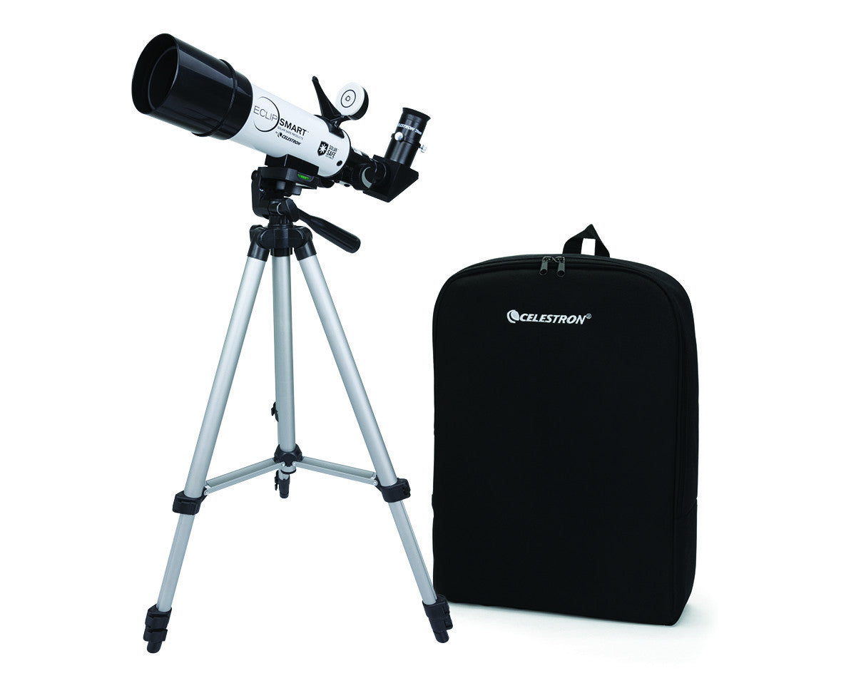 EclipSmart Travel Solar Scope 50 Refractor Telescope - Portable Solar Observation for Kids & Adults - Perfect for Travel, Camping & Astronomy Enthusiasts