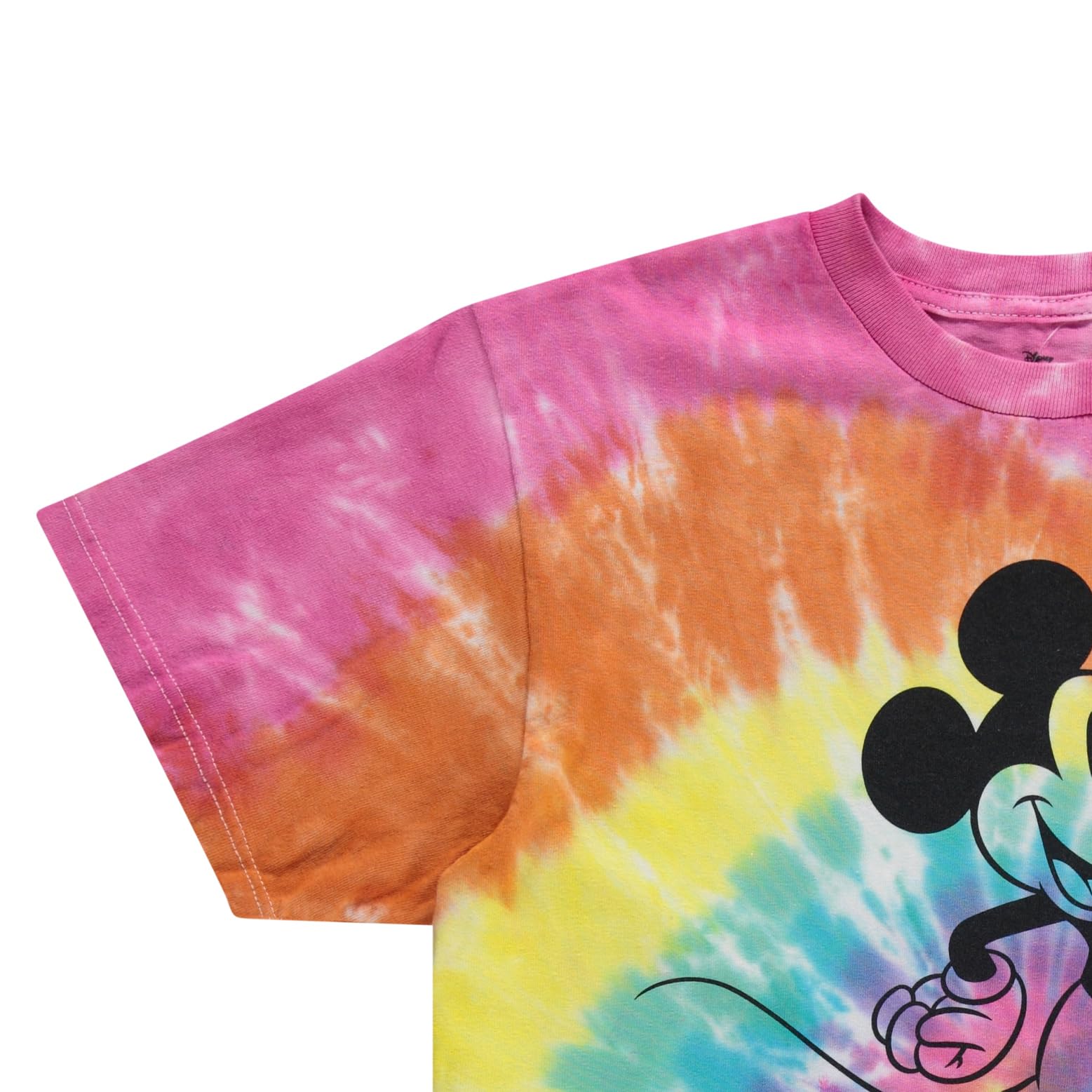 Disney Mickey Mouse Tie Dye Graphic T-Shirt for Men - Classic Vintage Wash Cotton Tee - Casual Wear for Theme Parks, Disney Trips & Everyday Outfits
