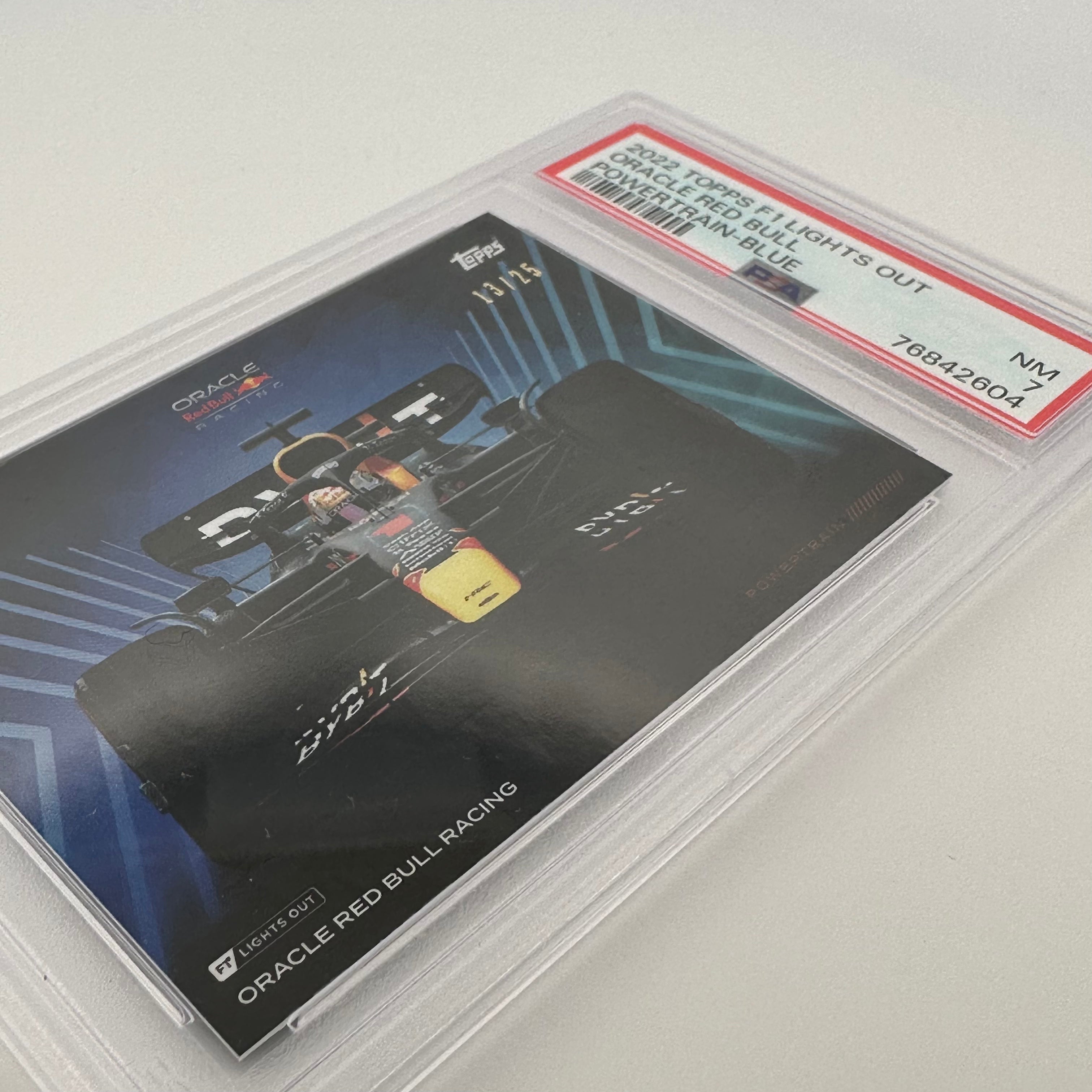PSA 7 13/25 Oracle Red Bull Racing Powertrain Blue - Limited Edition Collectible for Formula 1 Fans & Motorsport Enthusiasts - Perfect for Display, Racing Memorabilia Collections, and Gift Giving