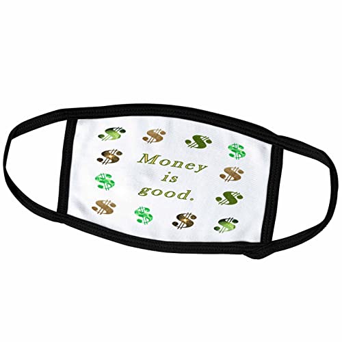3D Rose Money Border Face Masks - Artistic Dollar Sign Design - Washable & Reusable for Daily Use, Shopping & Travel Protection