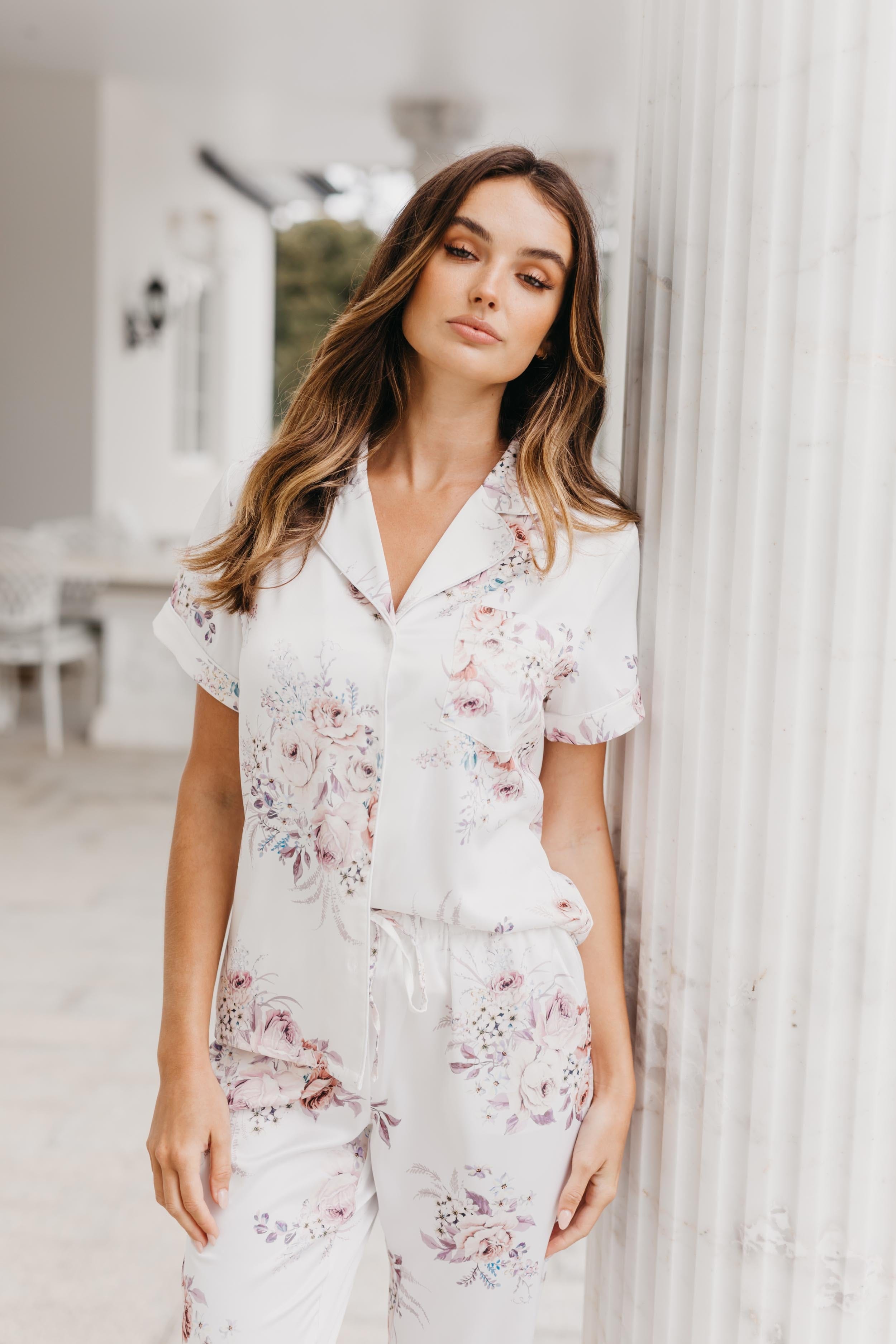 Gabriella Rose Mist Pajama Set for Women - Soft & Comfortable Sleepwear - Perfect for Nighttime Relaxation & Lounging