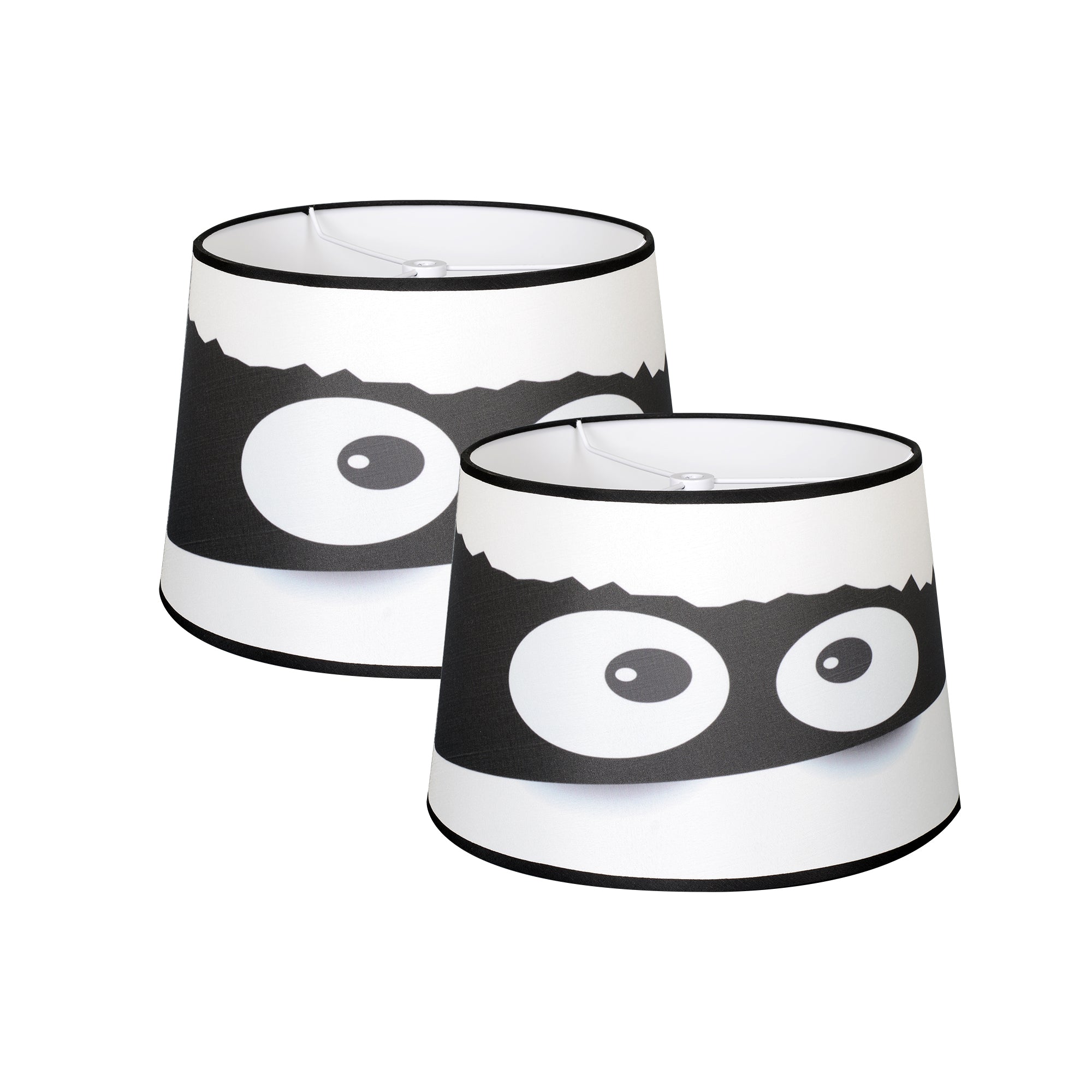 Halloween Round Empire Lamp Shade Set of 2 - 10x12x8 Inches - Carro Home Collection Limited Edition - Perfect for Spooky Decor, Living Room & Bedroom Lighting