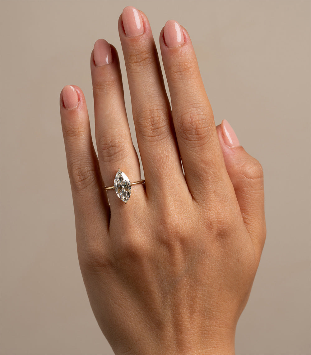 3 Carat Marquise Cut Diamond Engagement Ring for Women - Unique Vintage Style Wedding Band - Perfect for Proposals, Anniversaries & Special Occasions