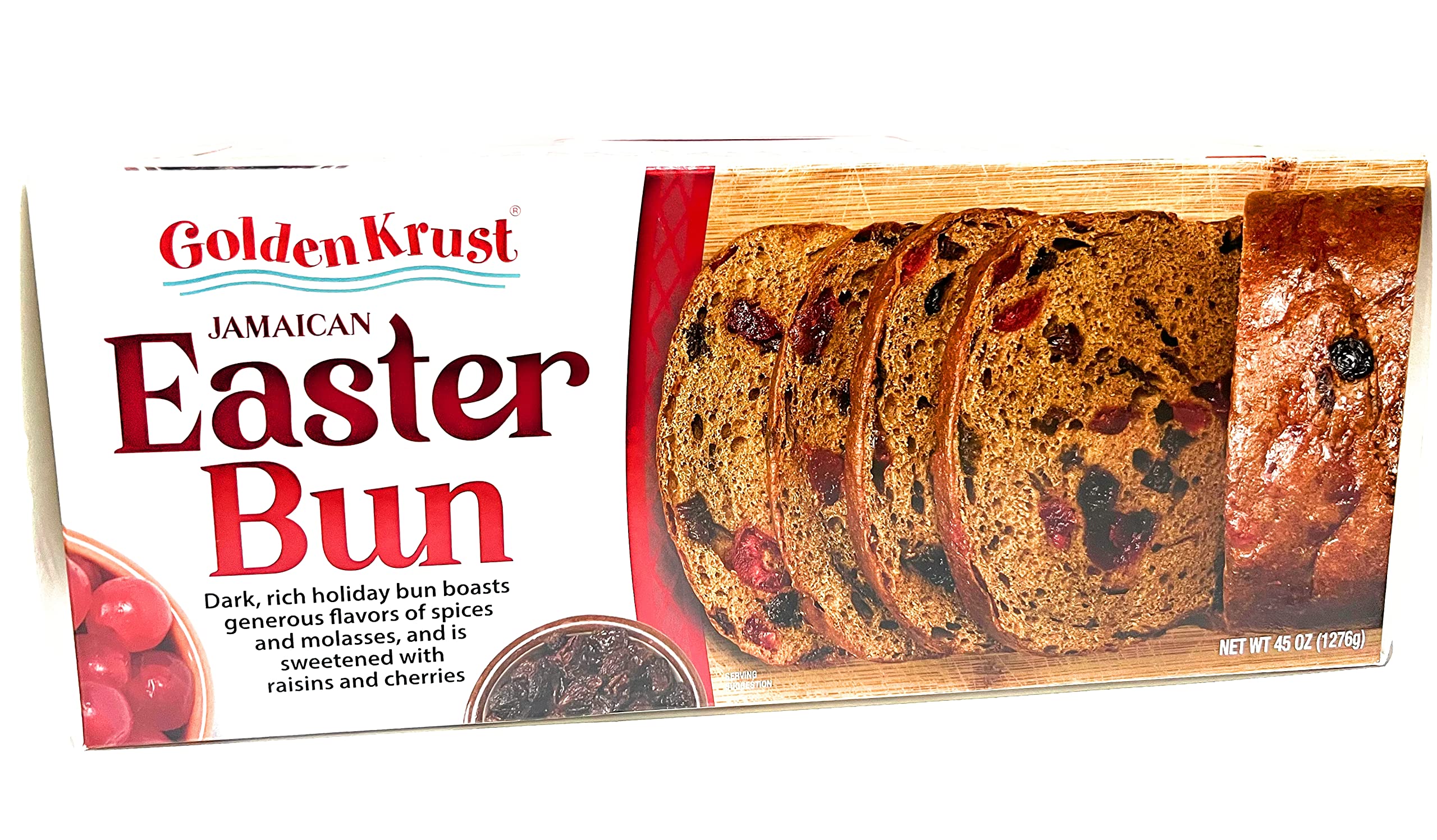 Golden Krust Fruity Easter Bun 4lb (48 Oz) - Best Tasting & Juiciest Easter Bread - Perfect for Easter Celebrations, Holiday Gatherings & Gift Giving
