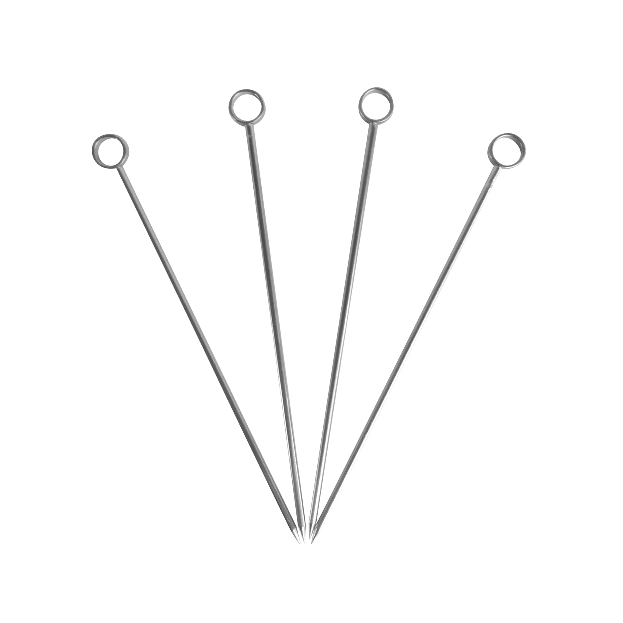 Premium Stainless Steel Cocktail Picks - Set of 12 | Elegant Drink Garnish Tools for Cocktails, Appetizers & Party Decor