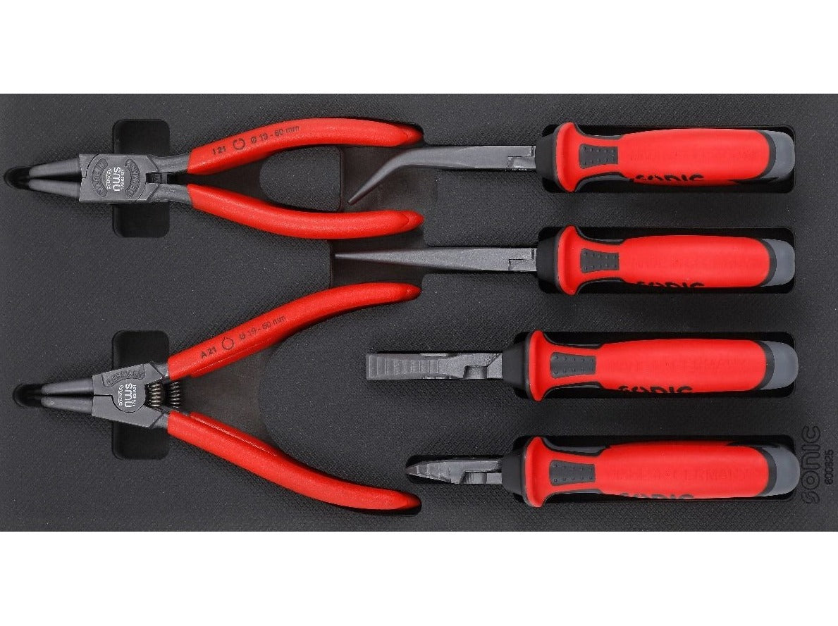 8-Piece Sonic Foam System Plier Set - Small (1/3 Size) - Perfect for Jewelry Making, Electronics Repair & DIY Crafts