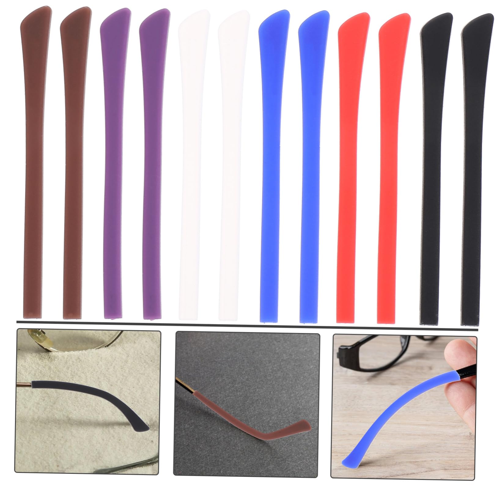 Exceart 12 Pairs Anti-Slip Glasses Straps - Silicone Eyeglass Holders for Men & Women - Secure Fit for Reading Glasses, Sunglasses & Myopia Frames - Perfect for Sports, Running & Outdoor Activities