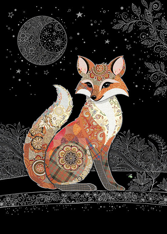 Bug Art Greeting Card - Fox Design for Birthday, Thank You & Holiday Cards | Unique Animal-Themed Stationery for Nature Lovers
