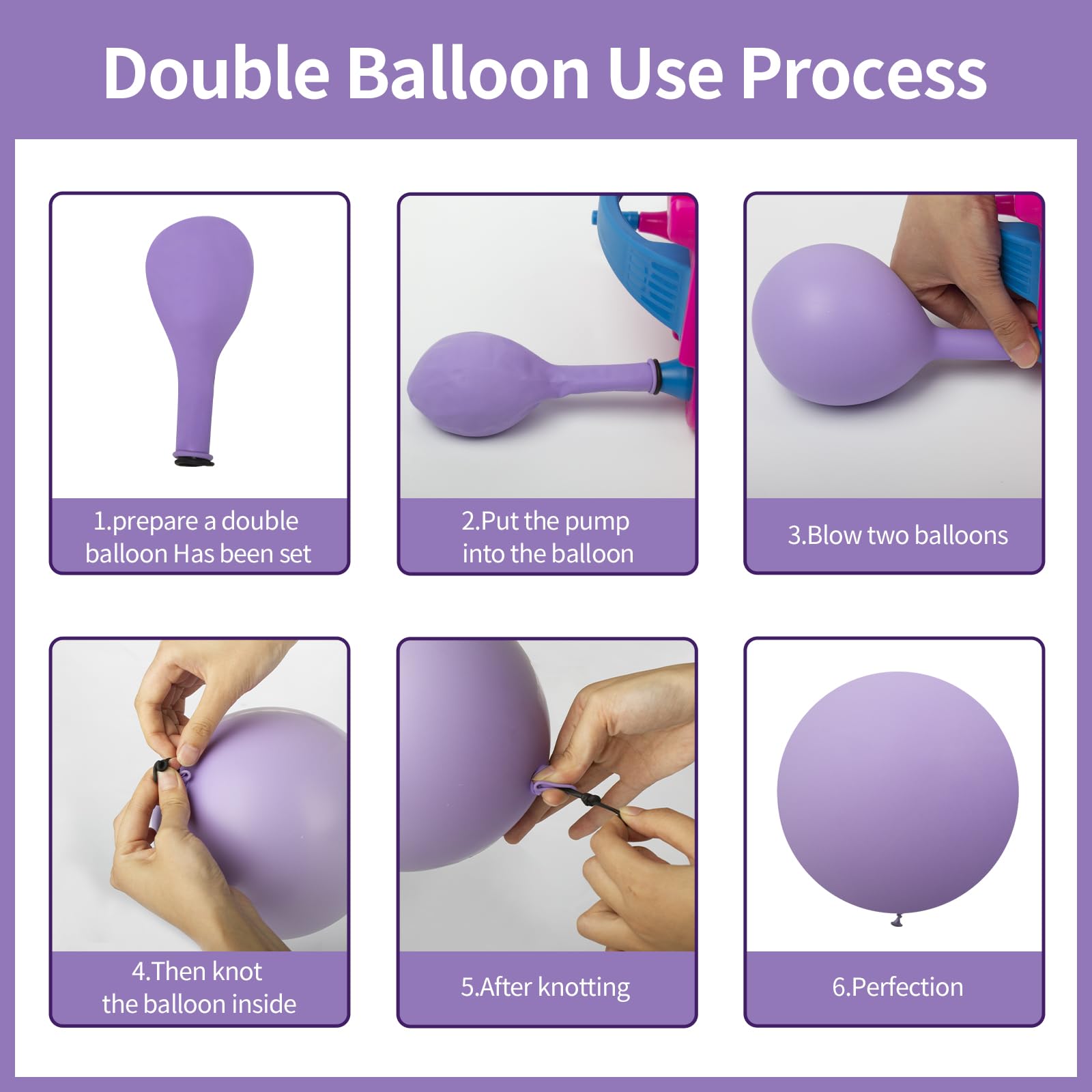 169-Piece Dusty Purple & Lilac Metallic Balloon Garland Arch Kit - Double Stuffed Balloons for Baby Showers, Weddings, Birthdays & Party Decorations | Perfect for Gender Reveals, Bridal Showers & Anniversary Celebrations