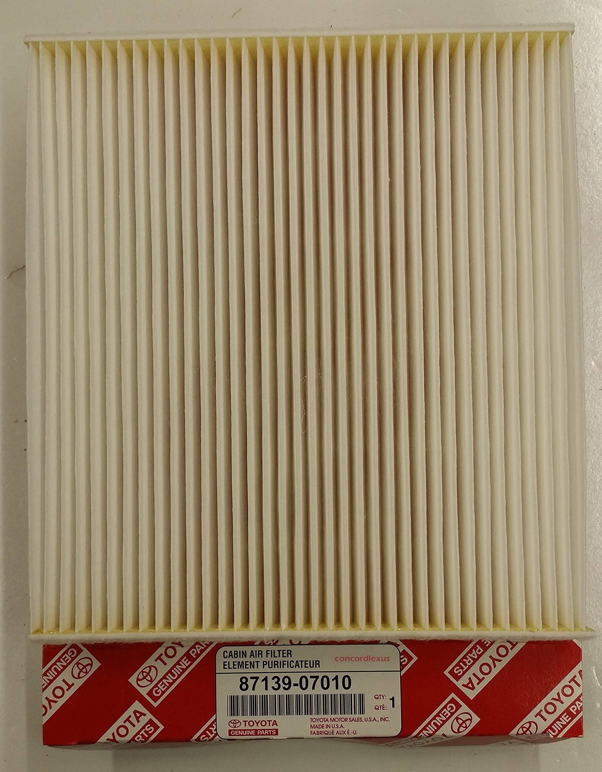 Lexus 87139-07010 Cabin Air Filter Replacement - High Performance Activated Charcoal for LX570 2008-2021 | Improves Air Quality & Reduces Allergens | Perfect for City Driving & Polluted Areas