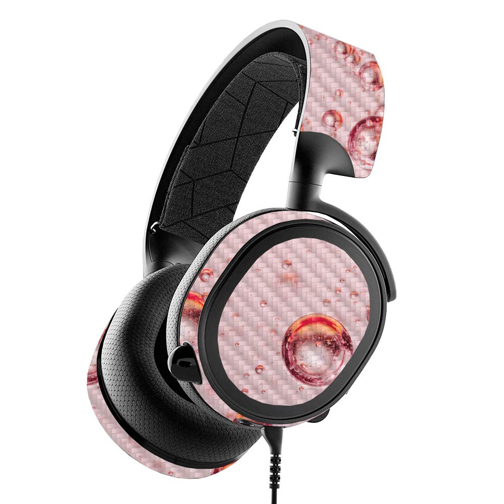 Premium Carbon Fiber Skin for SteelSeries Arctis 3 Headphones - Champagne Bubbles Design | Protective & Durable Textured Finish | Easy to Apply & Remove | Made in USA | Perfect for Gaming, Travel & Daily Use