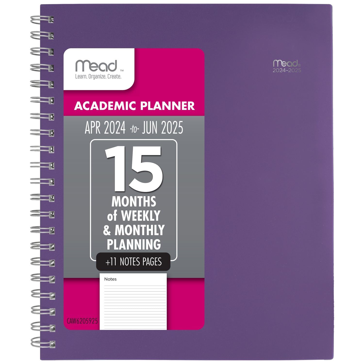 Mead 2024-2025 Academic Planner - Weekly & Monthly Calendar, 8.5