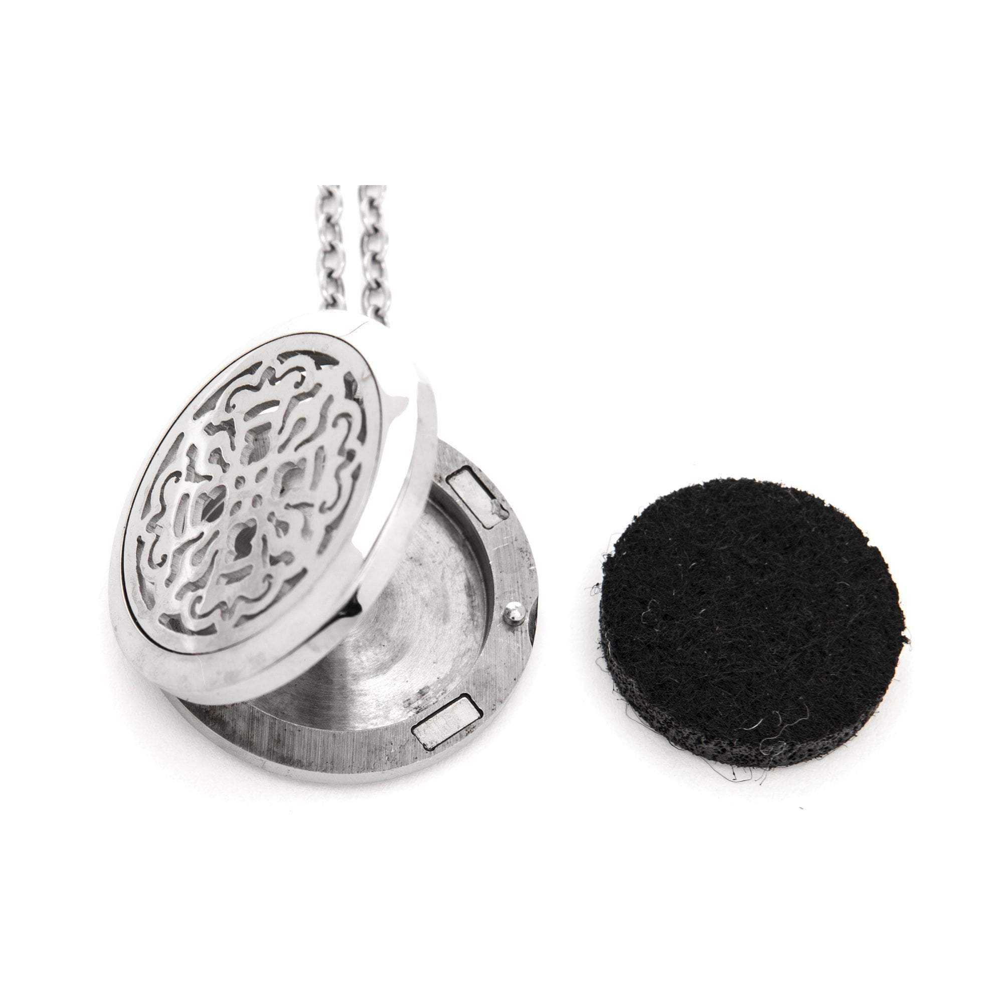 Ancient Cross Aromatherapy Locket Necklace - Essential Oil Diffuser Pendant for Stress Relief & Meditation - Perfect for Yoga, Prayer, and Spiritual Healing
