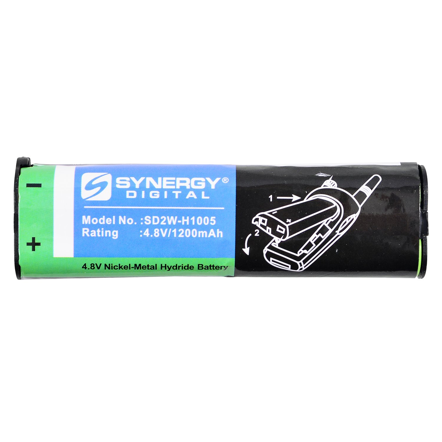 Synergy Digital 2-Way Radio Battery - Ni-MH 4.8V 1200mAh High Capacity Replacement for Motorola KEBT-047-1 & NNTN4190 - Perfect for Business, Security, and Outdoor Communication