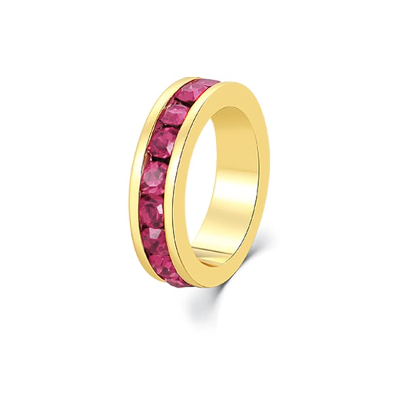 July (Ruby), gold charm