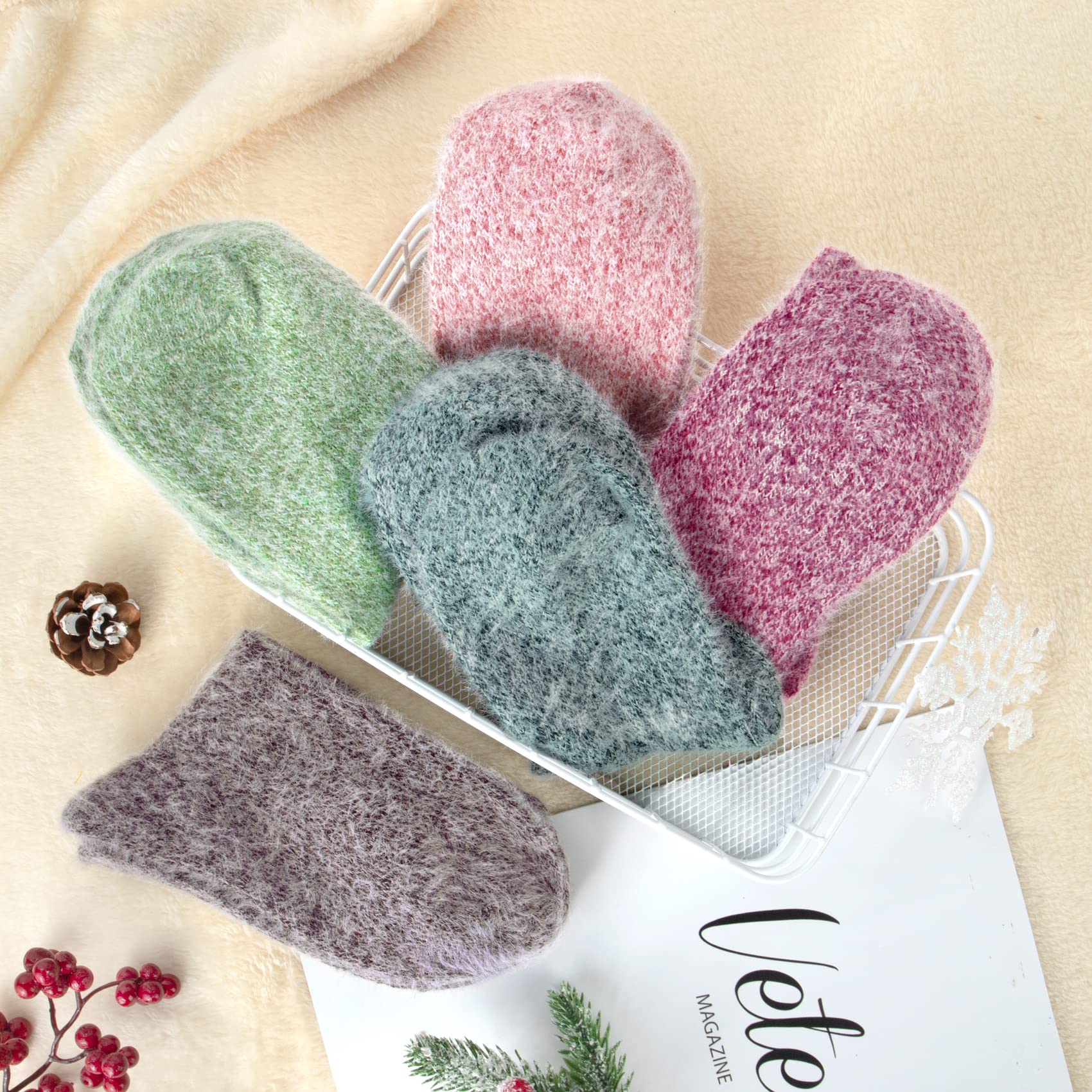Cozy Cat Fuzzy Socks for Women - Warm Winter Slippers for Home & Gifts