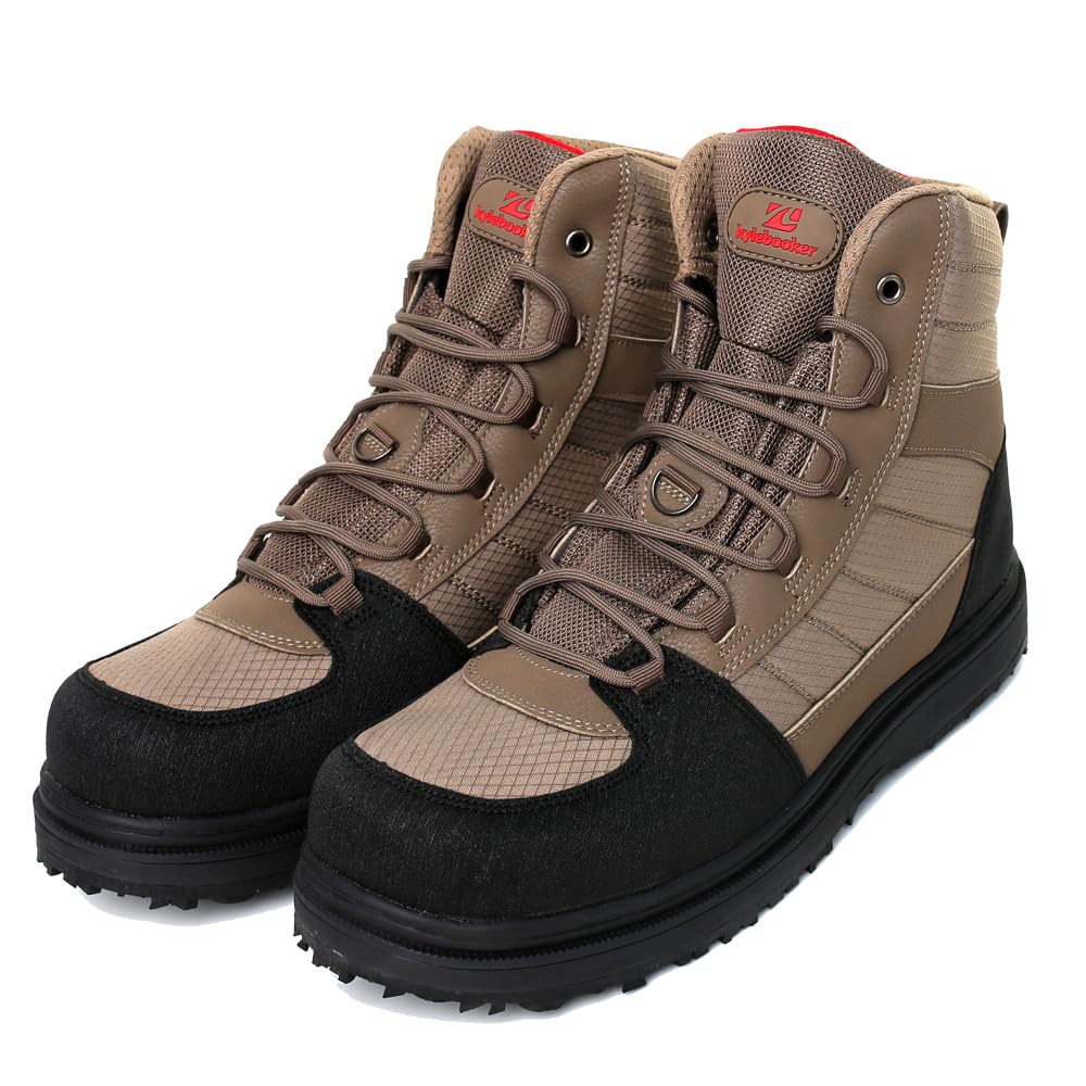 **Kylebooker Men's Lightweight Anti-Slip Wading Boots for Fly Fishing – Durable Waterproof Hiking Shoes for River, Creek & Outdoor Adventures**