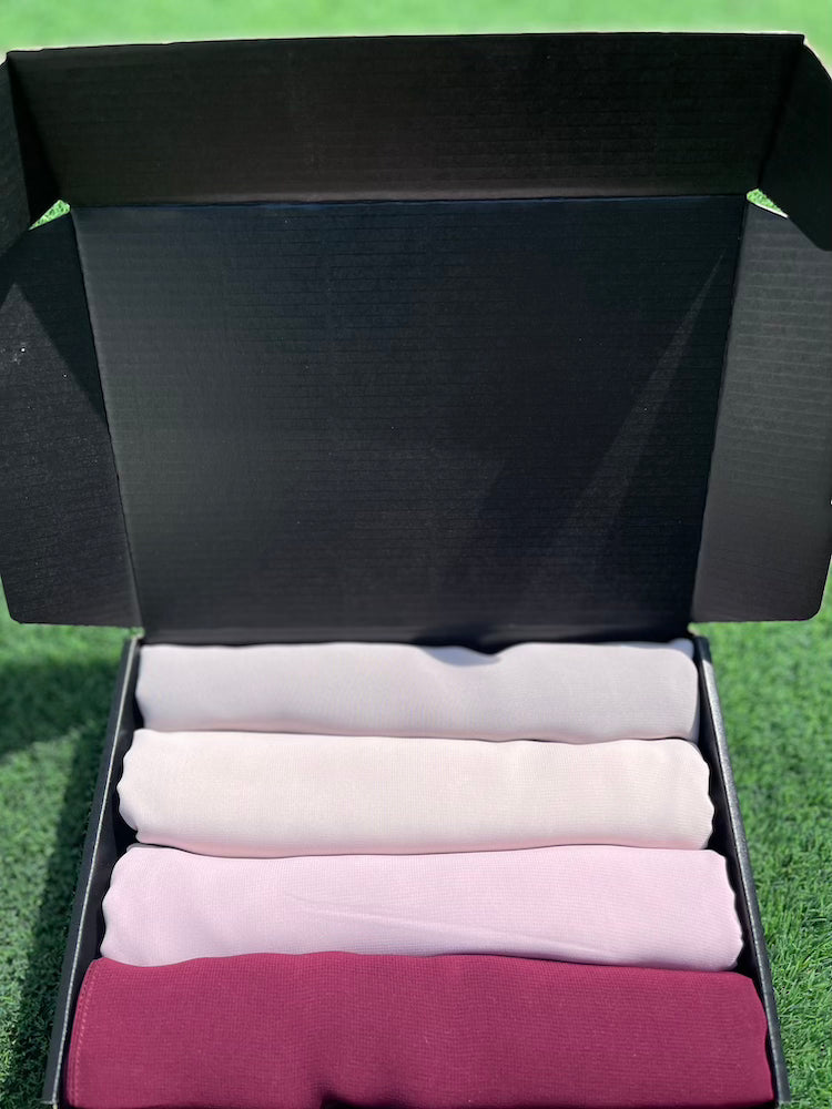 Elegant Rosé Dusk Chiffon Hijab Set - Soft Muslim Headscarf for Women - Perfect for Prayer, Modest Fashion & Special Occasions