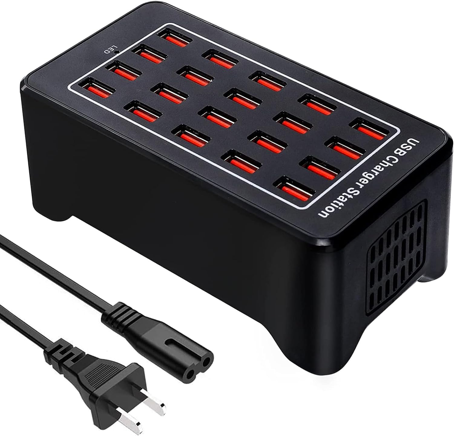20-Port USB Charger 100W for Smartphones & Tablets - Home & Office Use