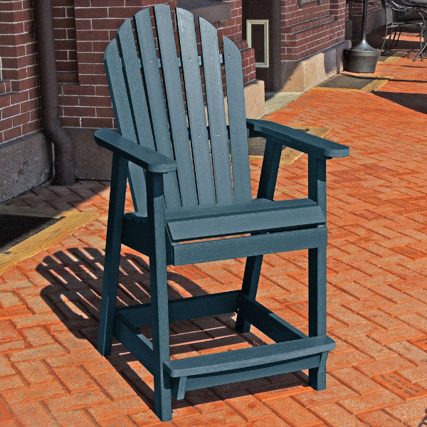 Premium Commercial-Grade Muskoka Adirondack Counter Height Dining Chair - Heavy Duty Outdoor Deck Furniture for Patio, Garden & Poolside Relaxation